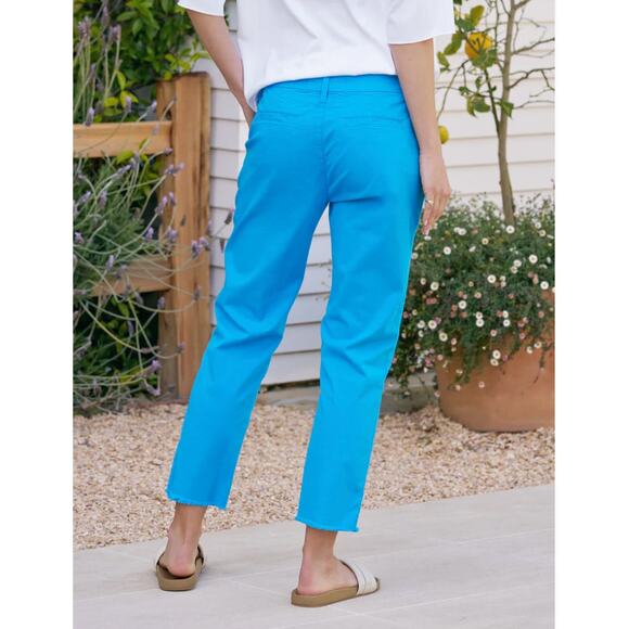 Frank & Eileen Wicklow The Italian Chino Pants Azul Blue Performance Twill 10 - Picture 2 of 9